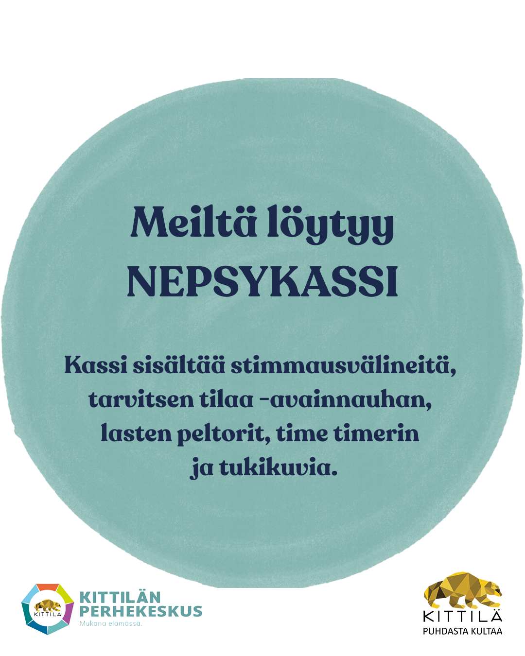 Meiltä löytyy nepsykassi -merkki.