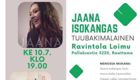 Mainos Jaana Isokangas ja Tuubakimalainen