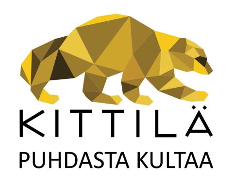 Kittilän ahma-logo, jonka alla teksti Kittilä puhdasta kultaa