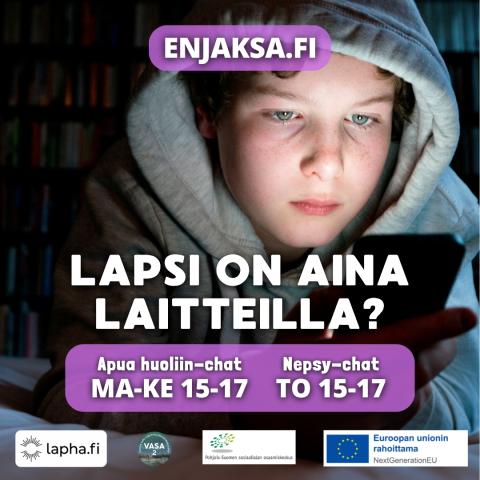 Lapsi on aina laitteella?