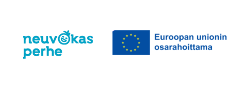 Neuvokas perhe logo ja eu:n osarahoittamalogo