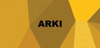 kuvitus kuva jossa keltainen kittilä graffiikka ja teksti Arki