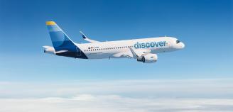 Discovery Airlines lentokone taivaalla