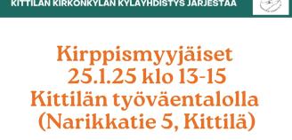 Kirppismyyjäiset 25.1.25 klo 13-15 Kittilän työväentalolla