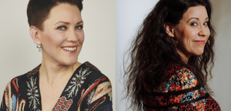 Kuvassa sopraano Mari Palo ja pianisti Anna Laakso