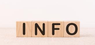 Kuvituskuva, jossa puupalikoissa lukee teksti info. 