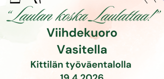 Laulan koska lalattaa -konsertin juliste, jossa on keväisiä kukki ja nuotteja