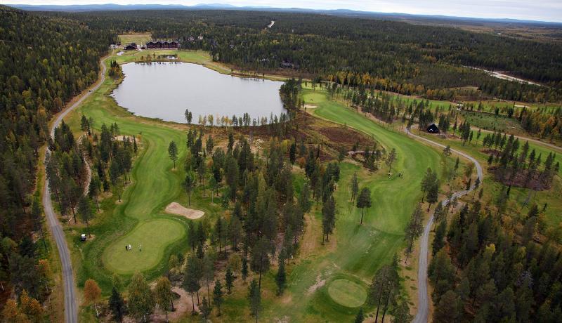 Ilmakuva Levi Golfin alueesta