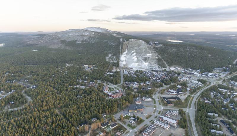 Levin ilmakuva vuodelta 2016. Kuva: Kittilän kunta / Ilmakuva Vallas