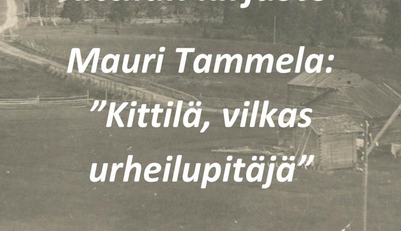 Mainos tilaisuudesta jossa tekstiä