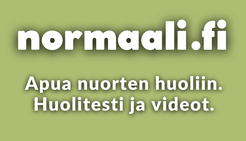 Normaali.fi Apua nuorten huoliin. Huolitesti ja videot