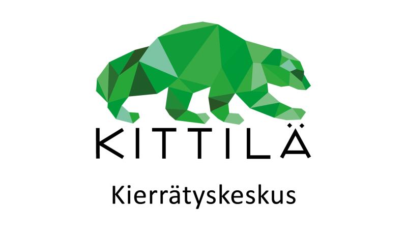 Kittilän kierrätyskeskuksen logo, vihreä ahma